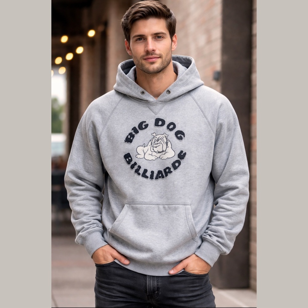 Blue 84 Gray Hoodie - Big Dog Billiards